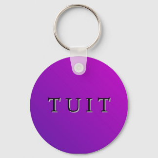 Lila Round Tuit Keychain Nyckelring