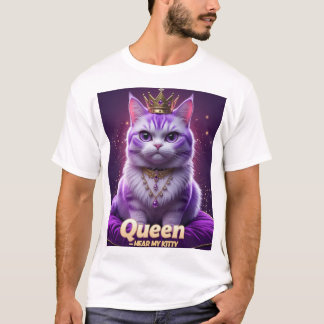 Lila Royal Kitty – Drottning Hör Min Katt Gnola T Shirt