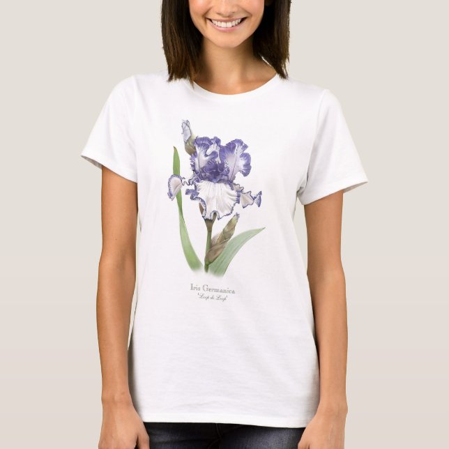 Lila Ruffled Iris T Shirt (Framsida)