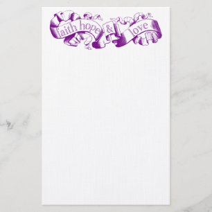 Lila Rulla 1 Corinthians 13 Bröllop Stationery Brevpapper