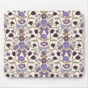 Lila Rustic Bows och Blommar Musmatta