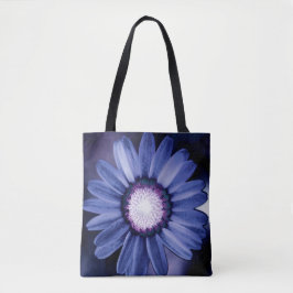 Lila Rustic Daisy Tote Bag Tygkasse
