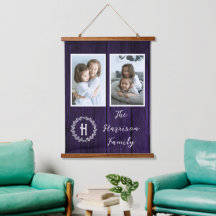 Lila Rustic Family Monogram Photo