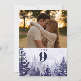 Lila Rustic Gräs Träd Forest Photo Bordsnummer