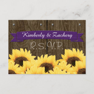 LILA RUSTIC SUNFLOWER OSA KORT