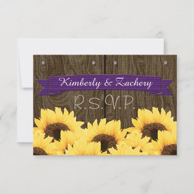 LILA RUSTIC SUNFLOWER OSA KORT (Framsida)