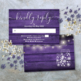 Lila Rustika Lampor av Trä med Snurra OSA Kort