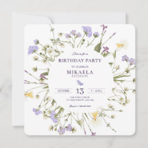 Lila rustika vilda blommor