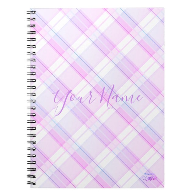 Lila rutig anteckningsbok - HAMbyWG (Framsidan)