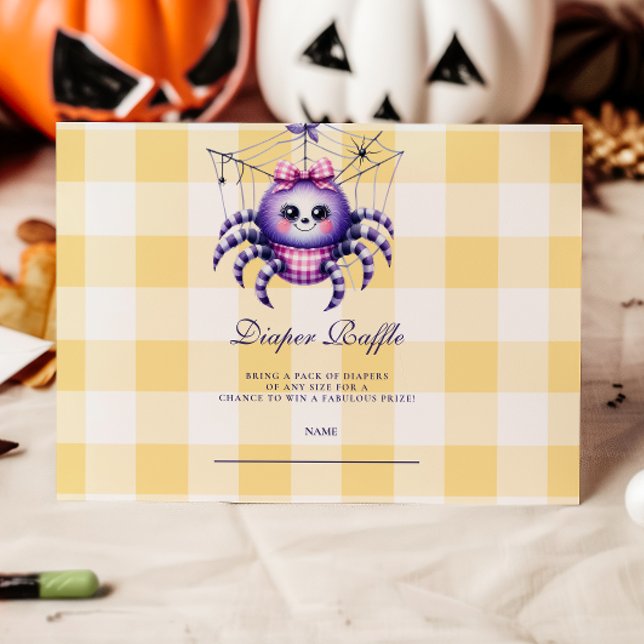 Lila rutig Halloween-blöja Lotteri Tilläggskort (Skapare uppladdad)