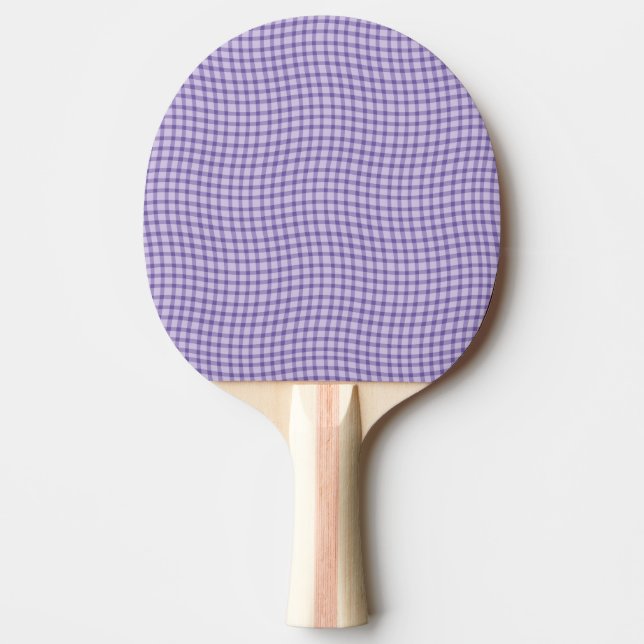 Lila rutig schackrutig sömlös mönster pingisracket (Framsidan)