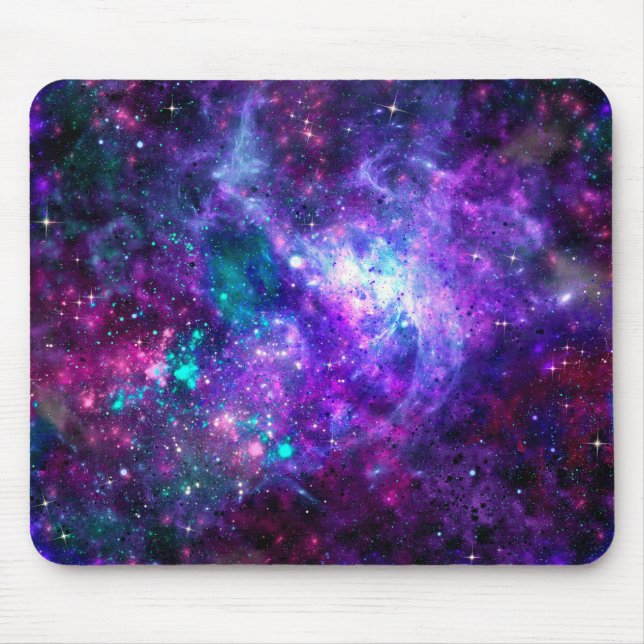 Lila Rymd Galax Kosmisk Rymdgrön Rosa Himmel Musmatta (Framsidan)
