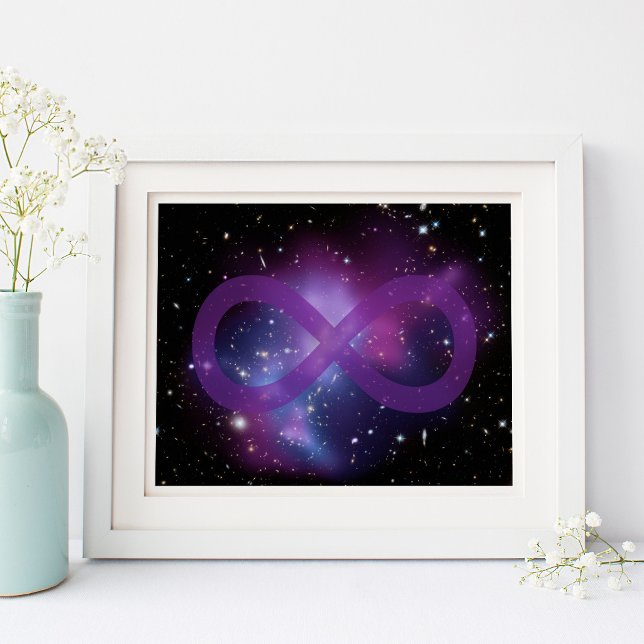 Lila rymdbild poster (Purple Celestial Infinity)