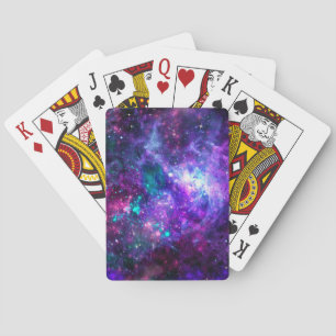 Lila Rymdgalax Kosmisk Rymdgrön Rosa Himmel Casinokort
