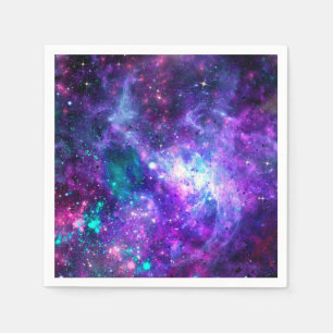 Lila Rymdgalax Kosmisk Rymdgrön Rosa Himmel Pappersservett