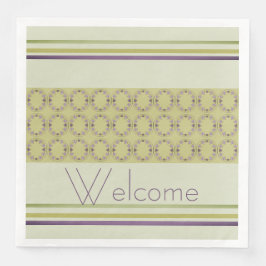 Lila Sage och Grått Grönt Snyggt Pappersservett