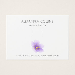 Lila Sakura Blommar Hairclip Barrette Visning Visitkort