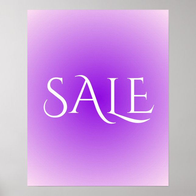 Lila Sale Sign, Aesthetic Söt Sale Poster (Framsidan)