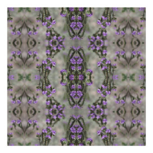 Lila Salt Heliotrope Wildblomme Mönster Fototryck