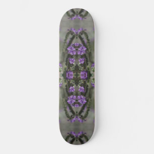 Lila Salt Heliotrope Wildblomme Mönster Mini Skateboard Bräda 18,5 Cm