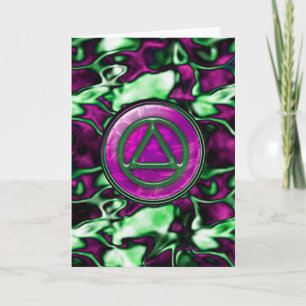 Lila Satin Sober Security Recovery Card Kort