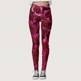 Lila Saxifrage Wildblomarktiska Kusten Leggings