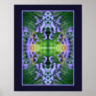 Lila Scallion Abstrakt Flowers Orton Poster
