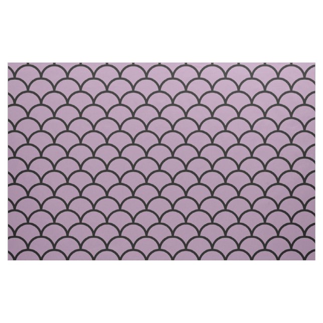 Lila Scallop Mönster Fabric Tyg (Fat Quarter)