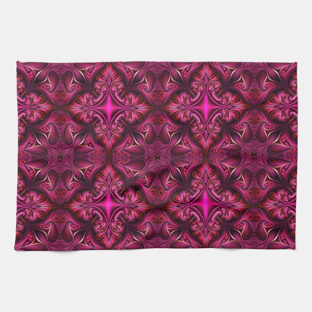 Lila Scarlet Patterned Kitchen Towel Kökshandduk (Horisontell)