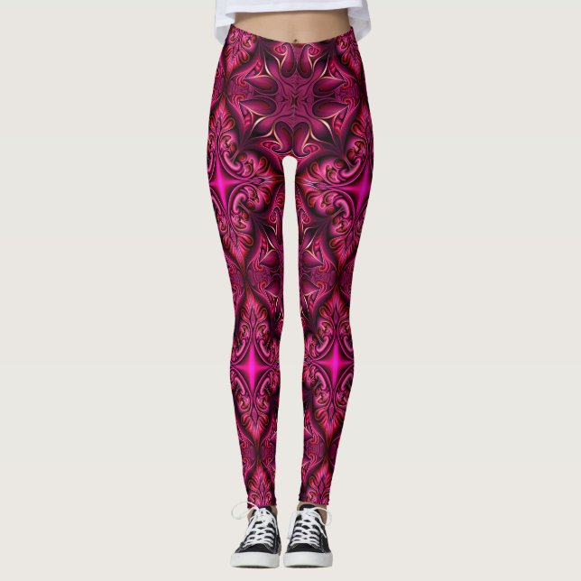 Lila Scarlet Patterned Leggings (Framsida)