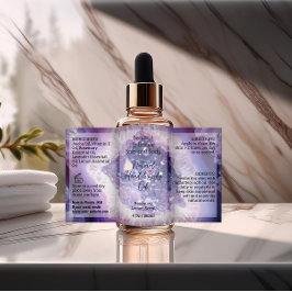Lila Script Flaska etikett 4oz Oil Dropper Product