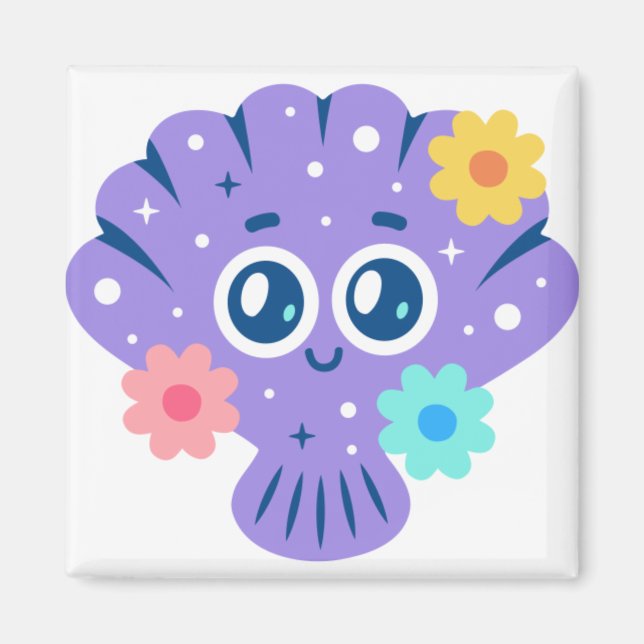 Lila Seashell Magnet (Framsidan)