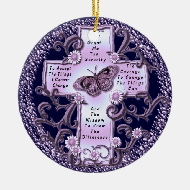 Lila Serenity Prayer Kor ornament (Framsidan)