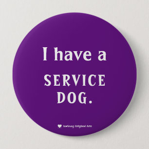 Lila Service Hund Knapp