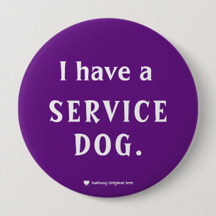 Lila Service Hund Knapp