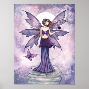 Lila Sfär Älv Fantasy Affisch
