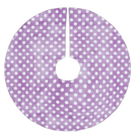 Lila Shabby Chic prickar - Julgran duk Julgransmatta Borstad Polyester