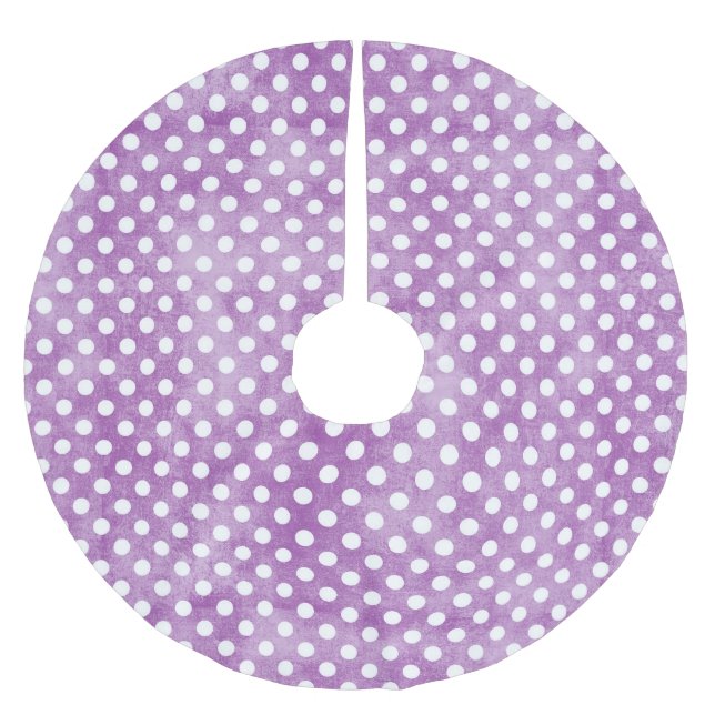 Lila Shabby Chic prickar - Julgran duk Julgransmatta Borstad Polyester (Framsidan)