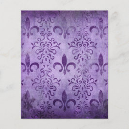 Lila Shabby Fleur de lis Scrapbook Papper