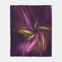 Lila Shades Abstrakt Flower Fantasy Fleecefilt