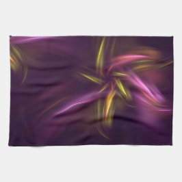 Lila Shades Abstrakt Flower Fantasy Kökshandduk