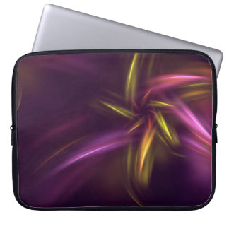 Lila Shades Abstrakt Flower Fantasy Laptop Fodral