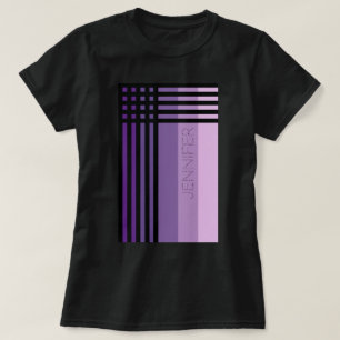 Lila Shades and Black Rand Customized Namn T Shirt