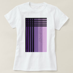 Lila Shades and Black Rand Namn Customized T Shirt