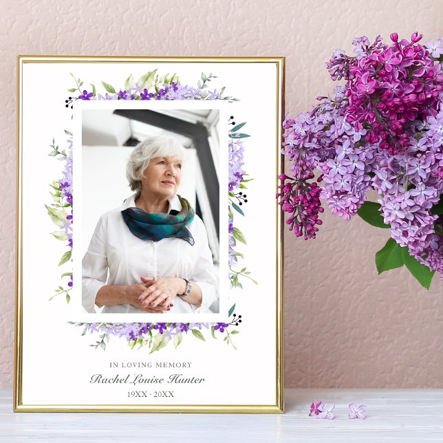 Lila Shades Garland in Loving Memory Photo Poster (Skapare uppladdad)