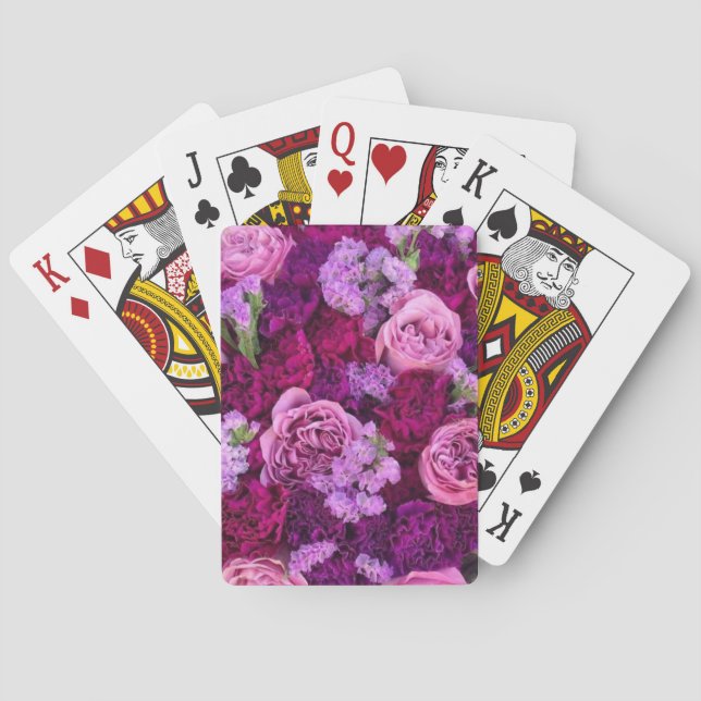 Lila Shades of Flowers Casinokort (Baksidan)