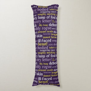 Lila Shakespeare Insult Funny English Gift Kroppskudde