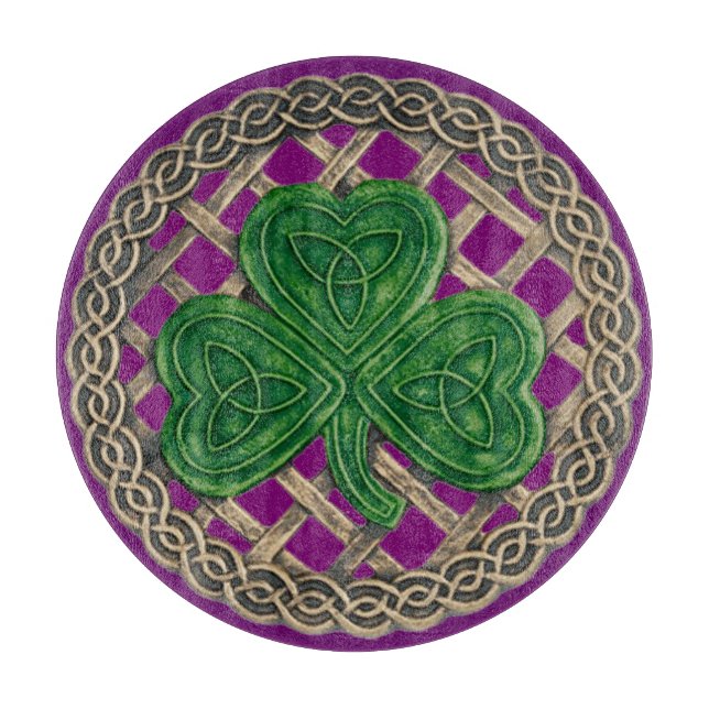 Lila Shamrock på den keltiska spalten (Framsidan)