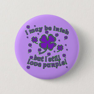 Lila Shamrock St. Patrick's Day Design Knapp