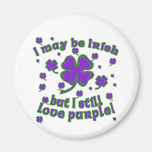 Lila Shamrock St. Patrick's Day Design Magnet